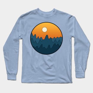 Night Sky Mountain Sunset Long Sleeve T-Shirt